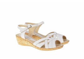 Oferta 38 Sandale dama casual din piele naturala Alb LS3A