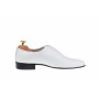 Oferta marimea 44 - Pantofi barbati, albi,  eleganti din piele naturala - LENZOABOX