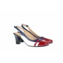 Pantofi dama decupati si eleganti din piele naturala, toc de 5 cm - S301GABL