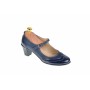Pantofi dama eleganti din piele naturala bleumarin - P104BLBL