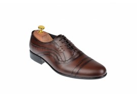 OFERTA MARIMEA  41  - Pantofi Barbati Office, Eleganti, din Piele Naturala, cu Elastic, Maro, CIUCALETI SHOES