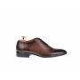 Pantofi barbati office, eleganti din piele naturala maro, 026M