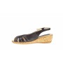 Sandale dama, din piele naturala, maro, cu platforma de 4cm - S52M