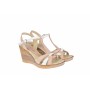 Oferta marimea 37, 39 -  Sandale dama, din piele naturala, cu platforma de 8cm - LS51BEJA
