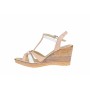 Oferta marimea 37, 39 -  Sandale dama, din piele naturala, cu platforma de 8cm - LS51BEJA