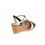 Oferta marimea 40 -  Sandale dama din piele naturala, bleumarin, alb, rosu - LNA134RAI