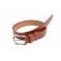 Curea barbati eleganta, mata, maro, din piele naturala 3.5 cm CLK3506M