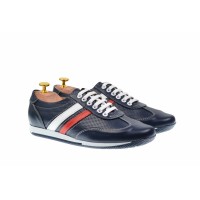 Pantofi barbati sport din piele naturala bleumarin 1055BLM