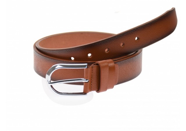 Curea barbati eleganta, din pielenaturala, maro coniac 3.5 cm - DR1526CON