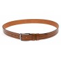 Curea barbati eleganta, din piele ecologica, maro 3.5 cm - DR1520M