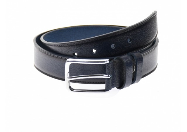 Curea barbati eleganta, din piele naturala, bluemarin 3.5 cm - DR1500BLM