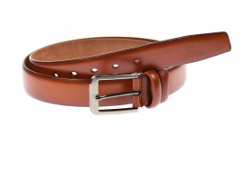 Curea barbati eleganta, din piele naturala, maro coniac  3.5 cm - DR1170CON